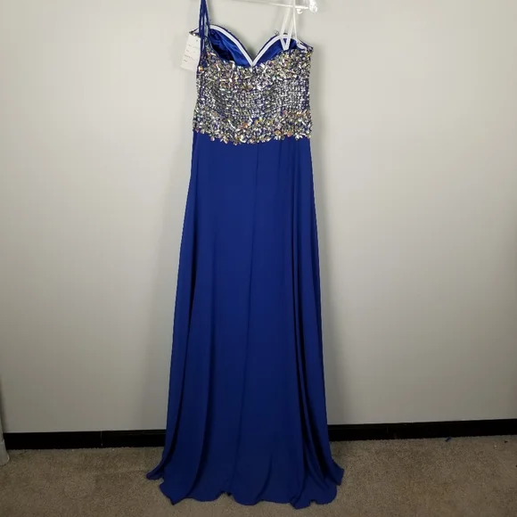 NWT Envious Formal  Strapless Prom Dress Sz 16  C2 - Picture 5 of 7